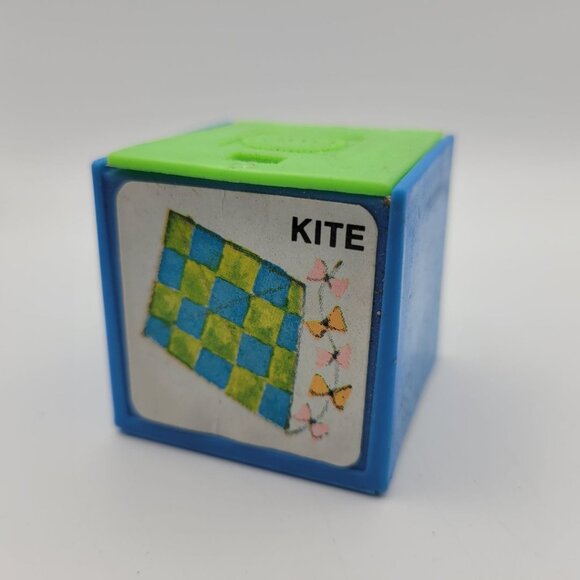 1972 Mattel Alphabet Pop Up Block Toy Plastic Vintage Letter Learn School Kite - Picture 2 of 5
